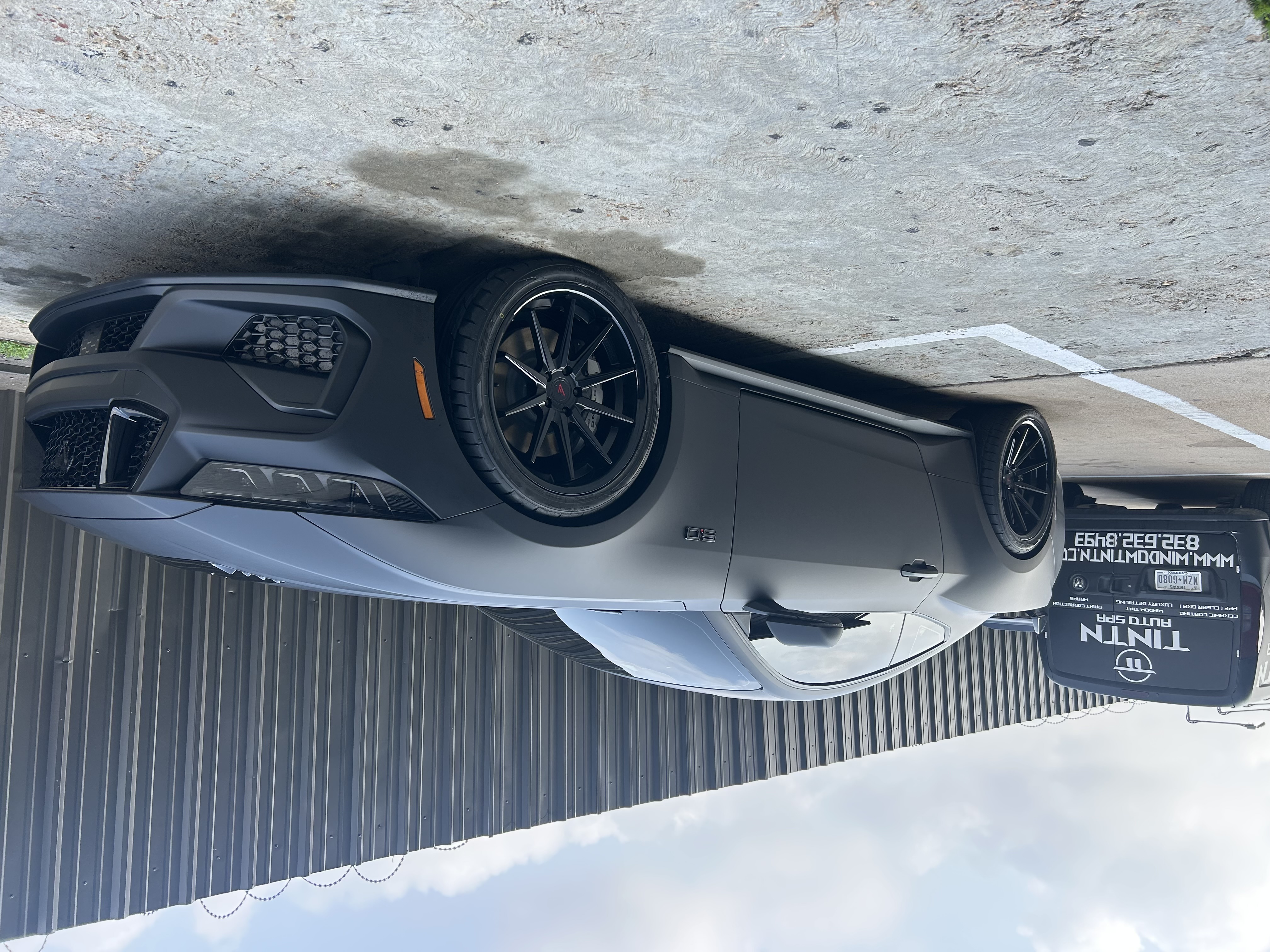 Luxury vehicle with custom wrap
